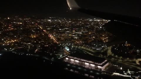 Landing Washington DC at night