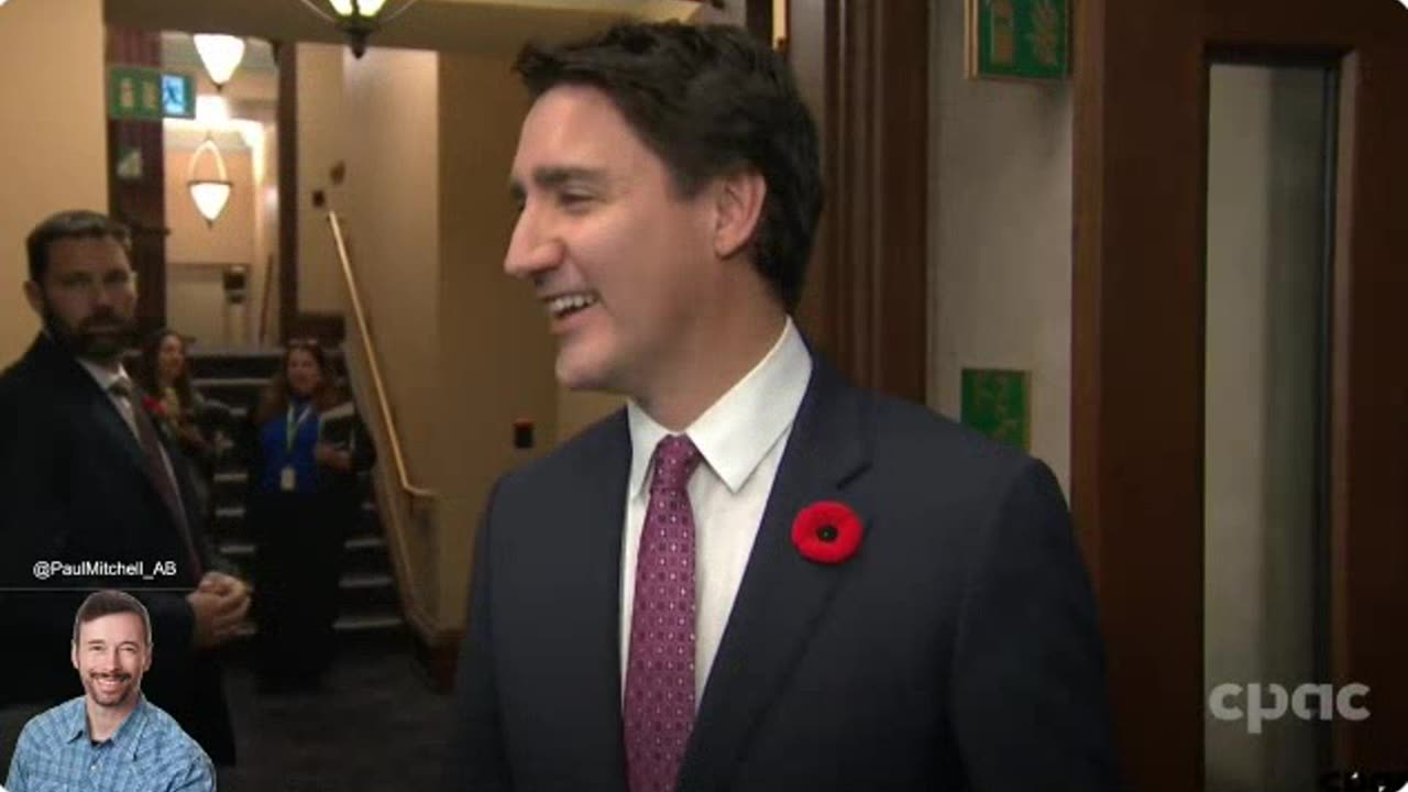 Trudeau smugly brushes off suggestion he should resign as Liberal Party leader.