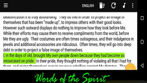 Words of the Spirit. Sept 9 2022