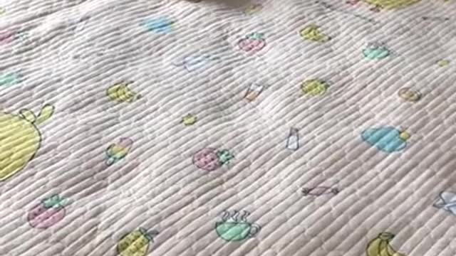 Puddle Rolling Over Bed | Where are her eyes?