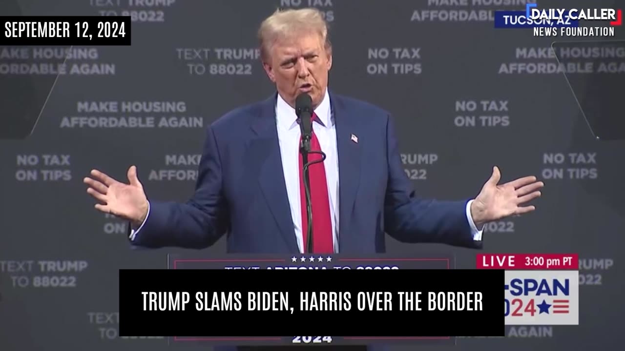 Trump SLAMS Biden, Harris Over The Border