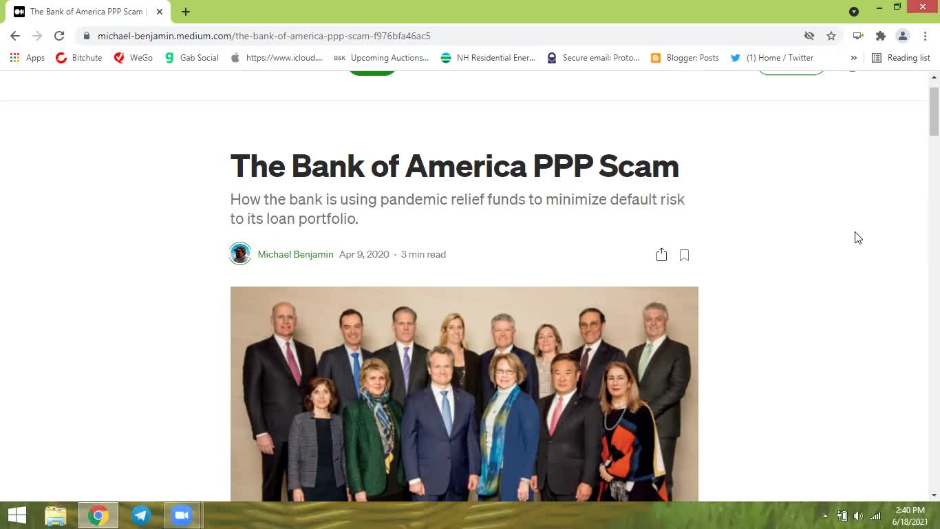 Bank Racketeering over PPP Loans Targeting Small Businesses - Bank Of America