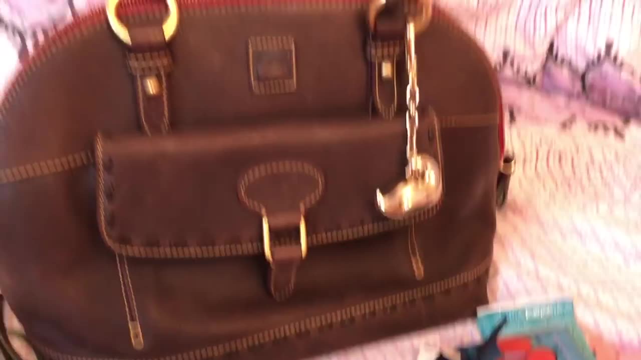 What's in my Dooney & Bourke Domed Satchel Florentine Brown T'Moro