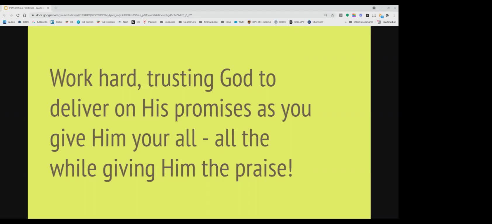 Patriarchs and Promises 8/8/2021