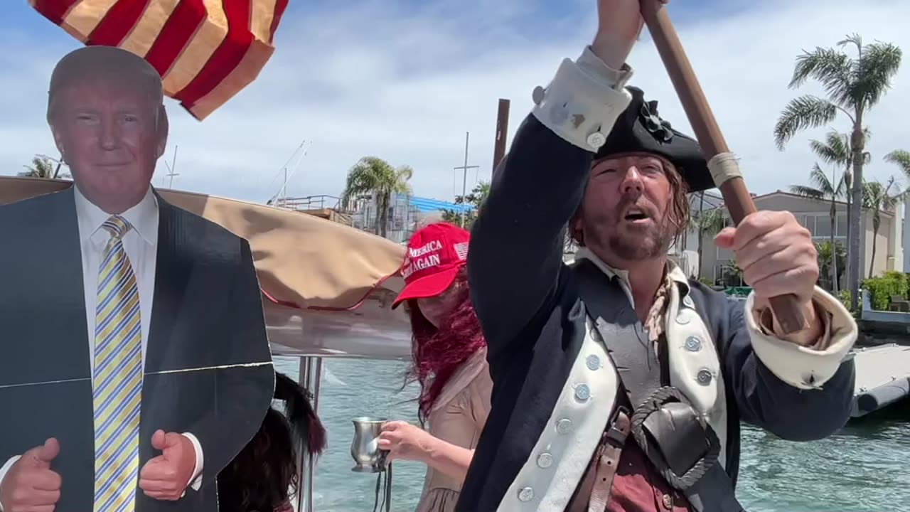 Trump Patriots and Pirates Boat Parade Newport Beach June 2024