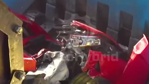 MrBeast uses shredder to DESTROY Lamborghini🤯 #shorts