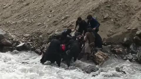 A tourist bike went in to water Must watch till end