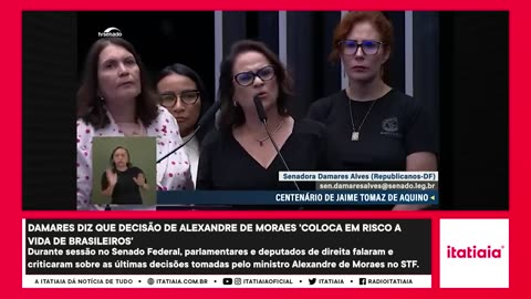 DAMARES DIZ QUE DECISÃO DE ALEXANDRE DE MORAES 'COLOCA EM RISCO A VIDA DE BRASILEIROS