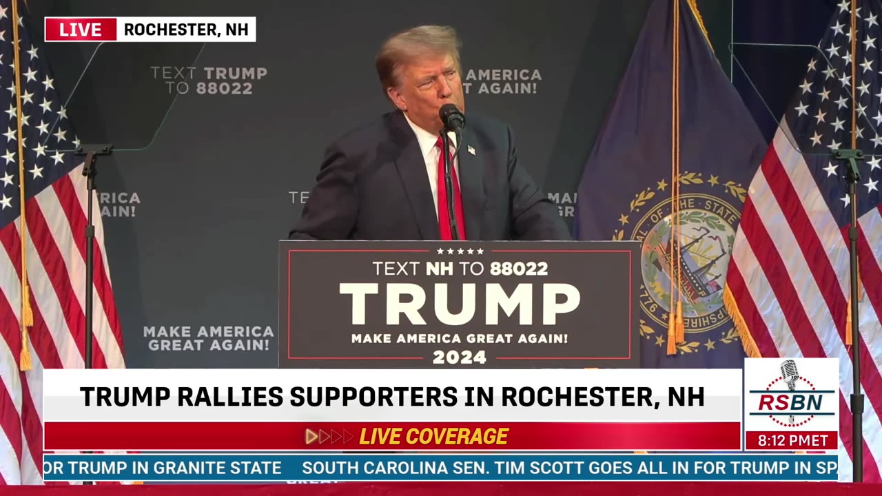 Trump - Rochester, New Hampshire Jan 21, 2024