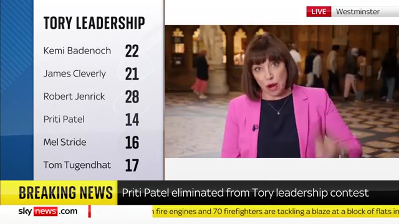 Priti Patel voted out of Conservative leadership contest