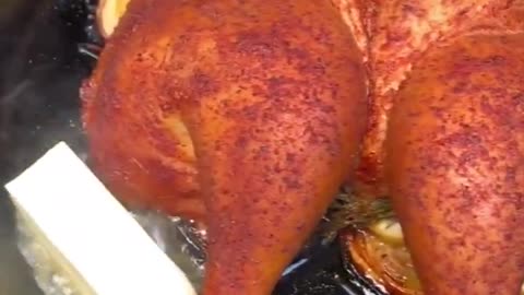 Chicken in hot sauce fried in butter