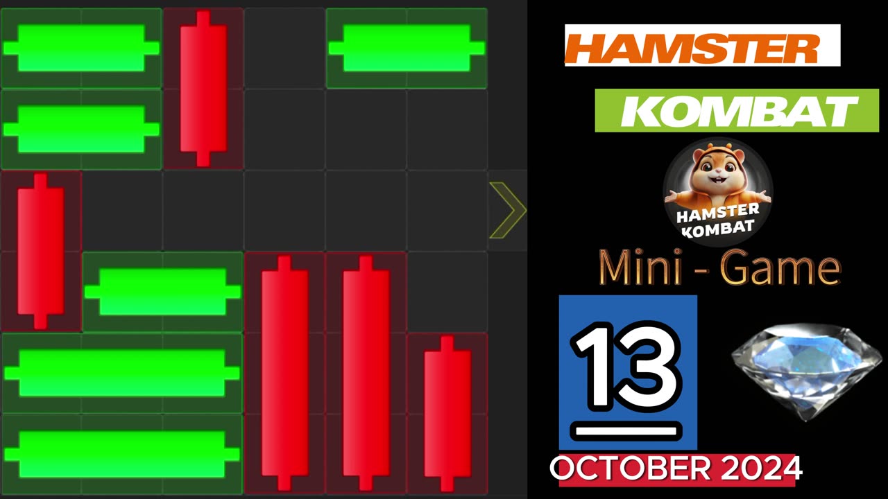 13 October Mini Game 100% Solved | Hamster Kombat Mini Game Puzzle Today 13 October #hamsterkombat