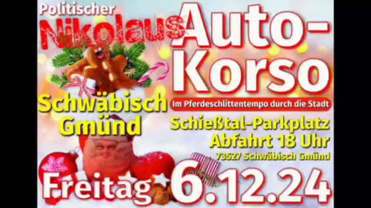 Nikolaus - Auto-Korso - Schwäbisch Gmünd - Freitag 06.12.2024