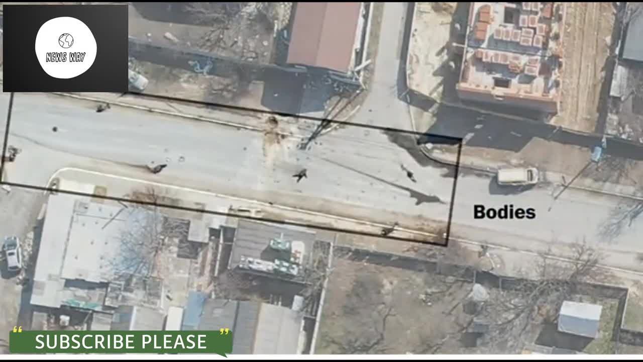 CNN has released a new video taken from a drone over Bucha,