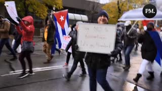 A “Lets go Brandon” sign was spotted in Toronto at a march demanding freedom for Cuba