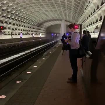 Waterfall pours into Metro Station due to heavy floods