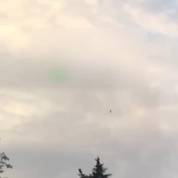 Ukraine War - A cruise missile flies to a target near Kyiv
