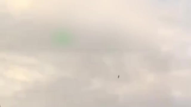 Ukraine War - A cruise missile flies to a target near Kyiv