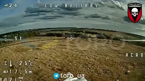 Ukrainian Drone Smashes Russian Truck Full Speed