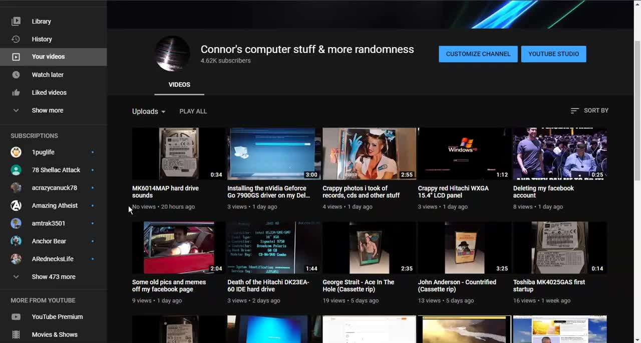 Your YouTube channel page shows INACCURATE view count