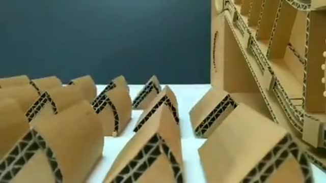 cardboard art escalator made of carboard