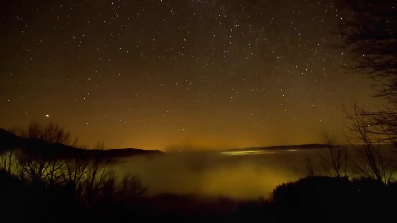 Milky Way glowing at night