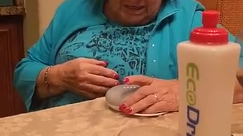 Italian grandmother learning to use Google home