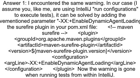 Getting a java agent has been loaded warning in intelliJ after upgrading JDK 17 to 21