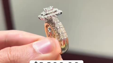Natural Diamond & Solid 14K Gold Ladies Engagement Ring