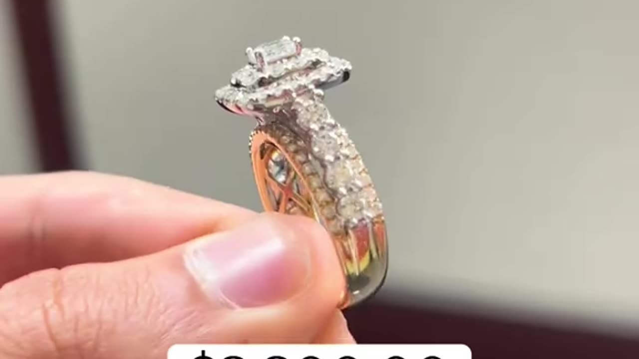 Natural Diamond & Solid 14K Gold Ladies Engagement Ring