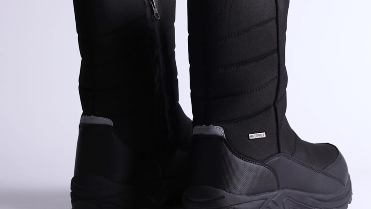 SILENTCARE Mens Winter Mid-Calf Snow Boot