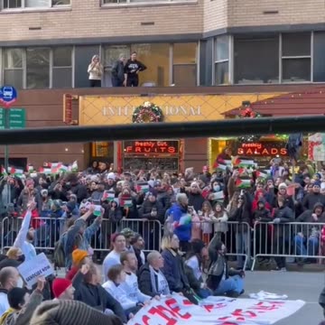 Pro-Hamas Protestors Attempt To Shut Down Macy’s Thanksgiving Day Parade In NYC