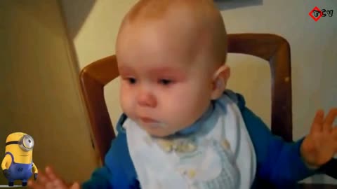 New funny videos baby can't stop laughing