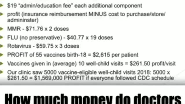 How much money are doctors making by vaccinating people?