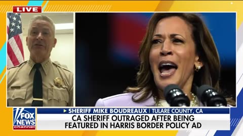 Sheriff featured in Kamala Harris ad voices outrage: 'I do not support her'