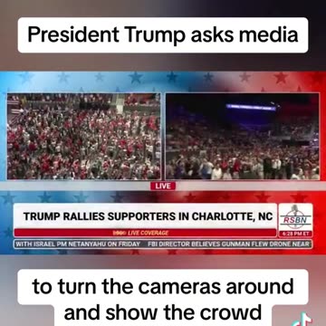 President Trump - ask media to turn the cameras around and show the crowd