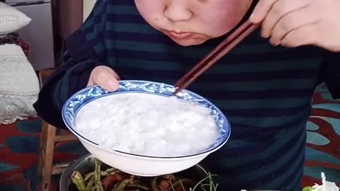 Big Panda Enjoying Delicious Vegetables Mukbang ASMR