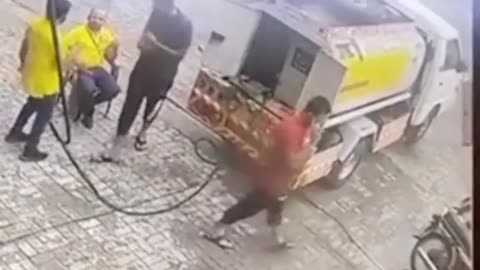 Funny petrol pump