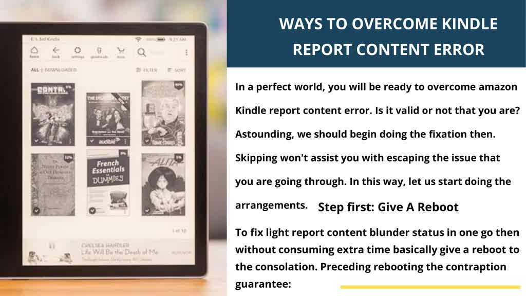 Solution To Fix Kindle Report Content Error