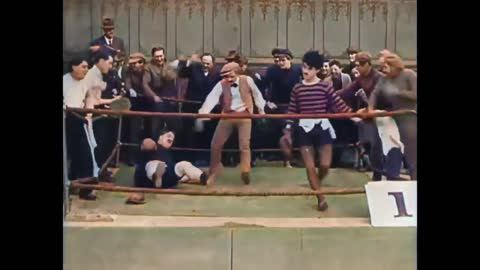 Charlie Chaplin boxing movie.very funny. The Champion 1915 Color Edited