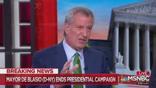 Bill De Blasio announces end to presidential campaign