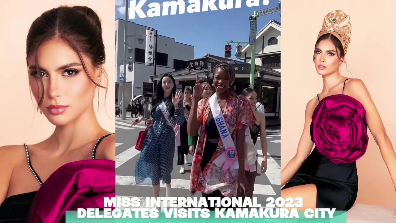 SOFIA LUNA MISS INTERNATIONAL COLOMBIA 2023 AND THE REST OF THE DELEGATES VISITS KAMAKURA CITY!