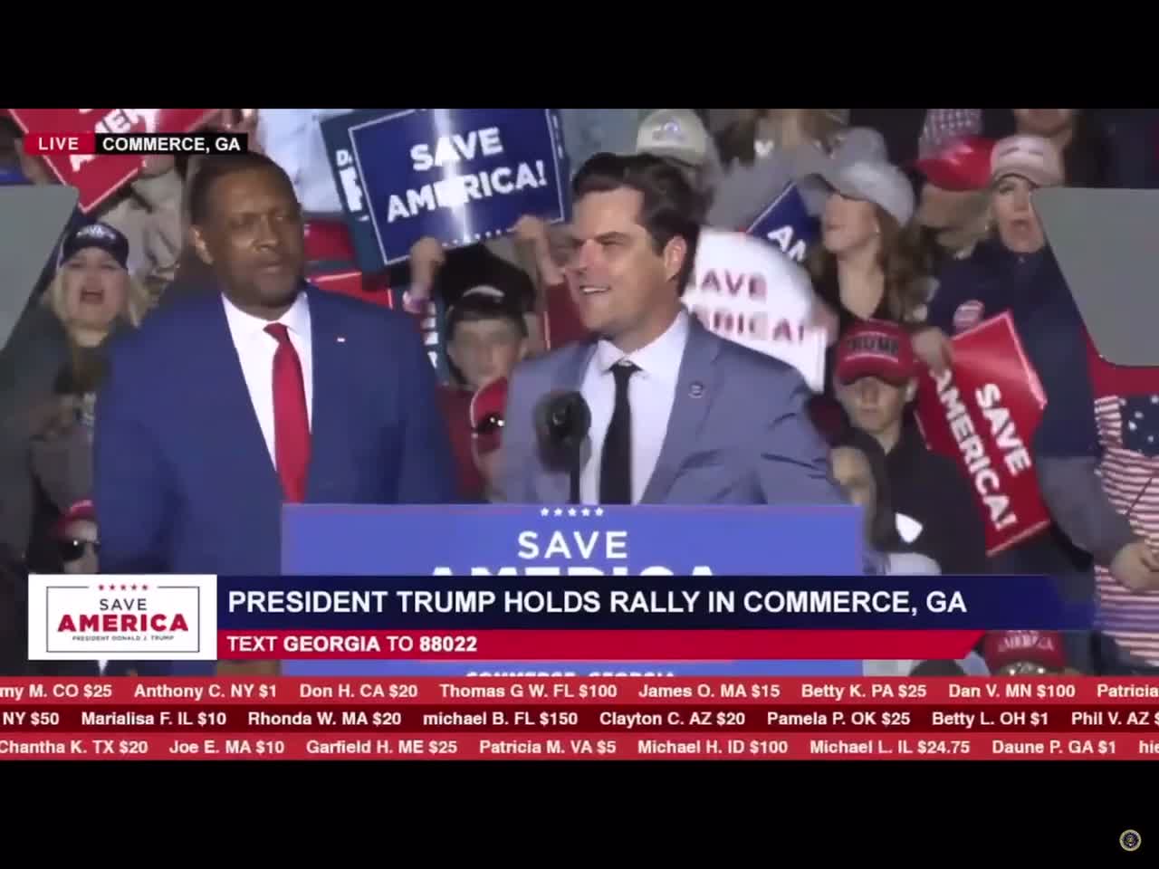 3/26/22 President Donald Trump Save America rally Commerce Georgia Florida congressman Matt Gaetz 🔥