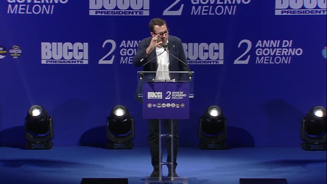 🔴 Ministro Matteo Salvini, chiusura campagna elettorale di Centro Destra (Genova, 25.10.2024)