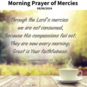 Morning Prayer of Mercies #youtubeshorts #grace #jesus #mercy #faith #fyp #bless #love #trust #joy