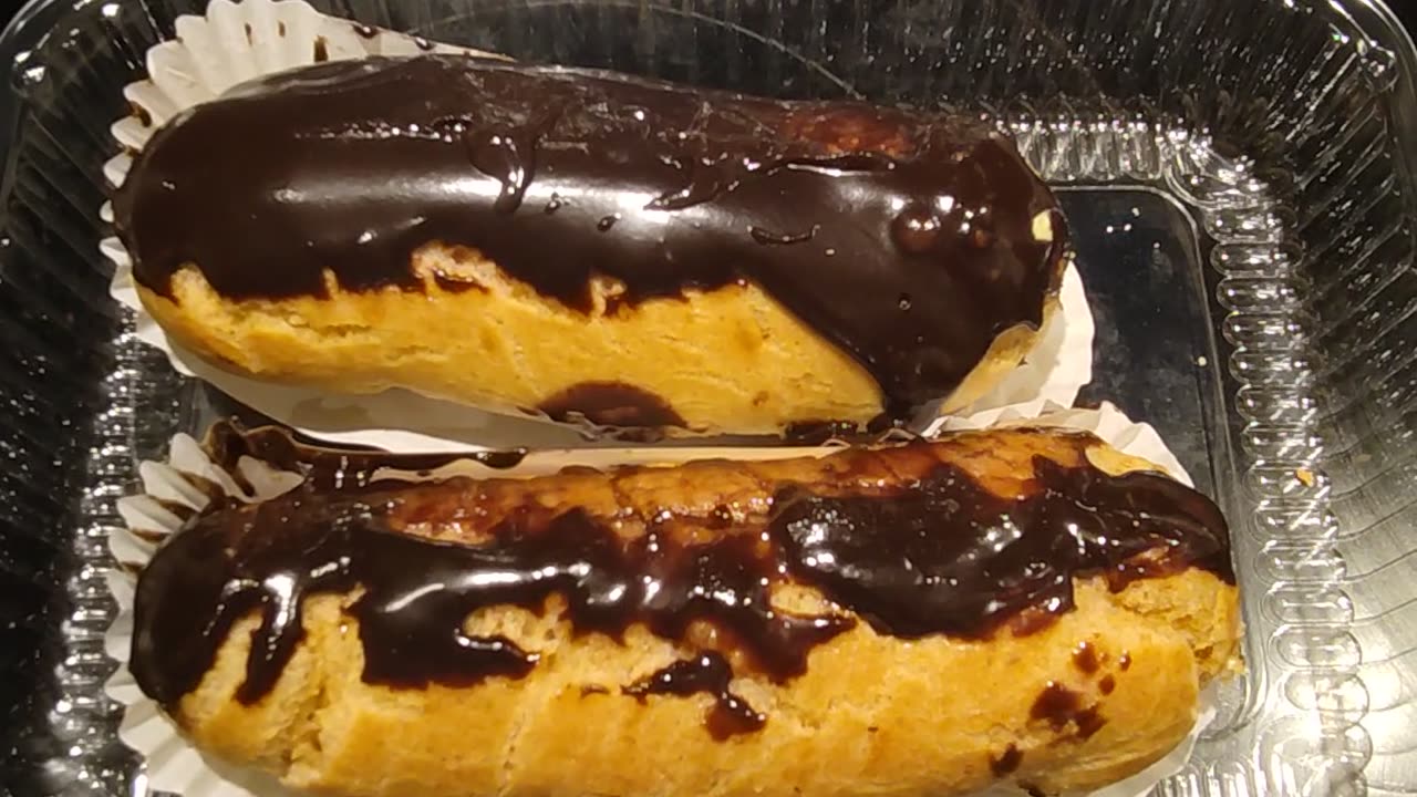 Eating Éclair From Bartz Bakery, Dbn, MI, 8/1/24