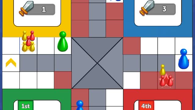 Playing in rush mode tournament 4 players in the game ludo club data (15/06/2022).