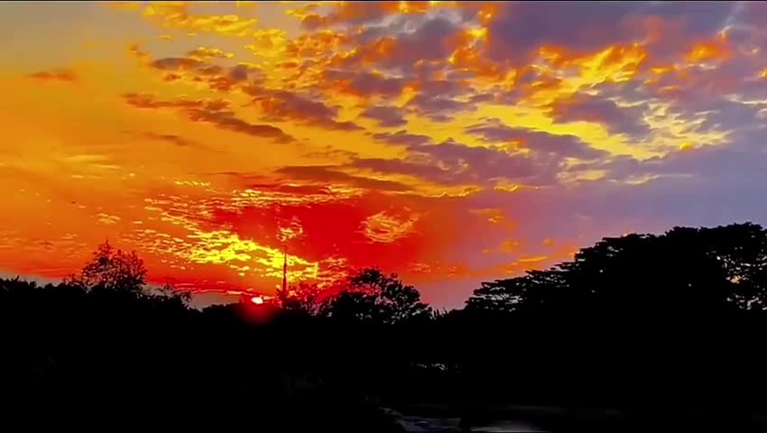 The hometown is really beautiful under the sunset glow