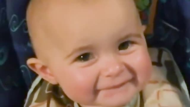 the emotional reaction of this baby