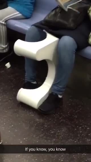 If you know, you know woman has squatti potti on subway